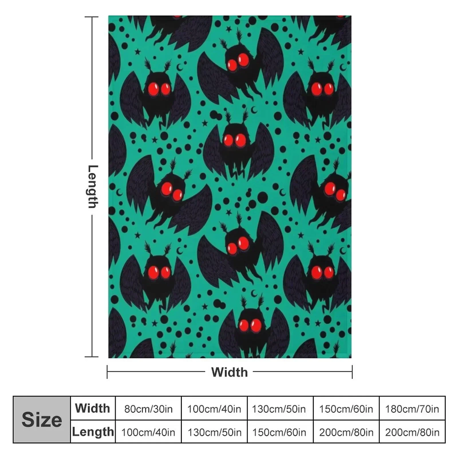 Mothman Green Night Throw Blanket heavy to sleep Decorative Sofas Vintage for sofa Blankets