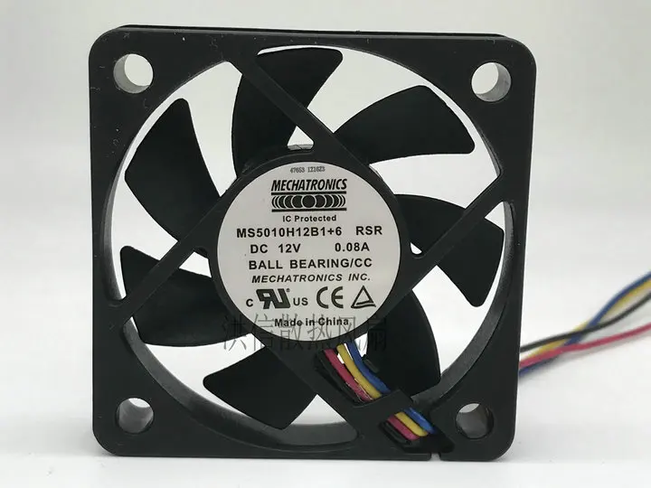 

MECHATRONICS MS5010H12B1+6 DC 12V 0.08A 50x50x10mm 4-Wire Server Cooling Fan