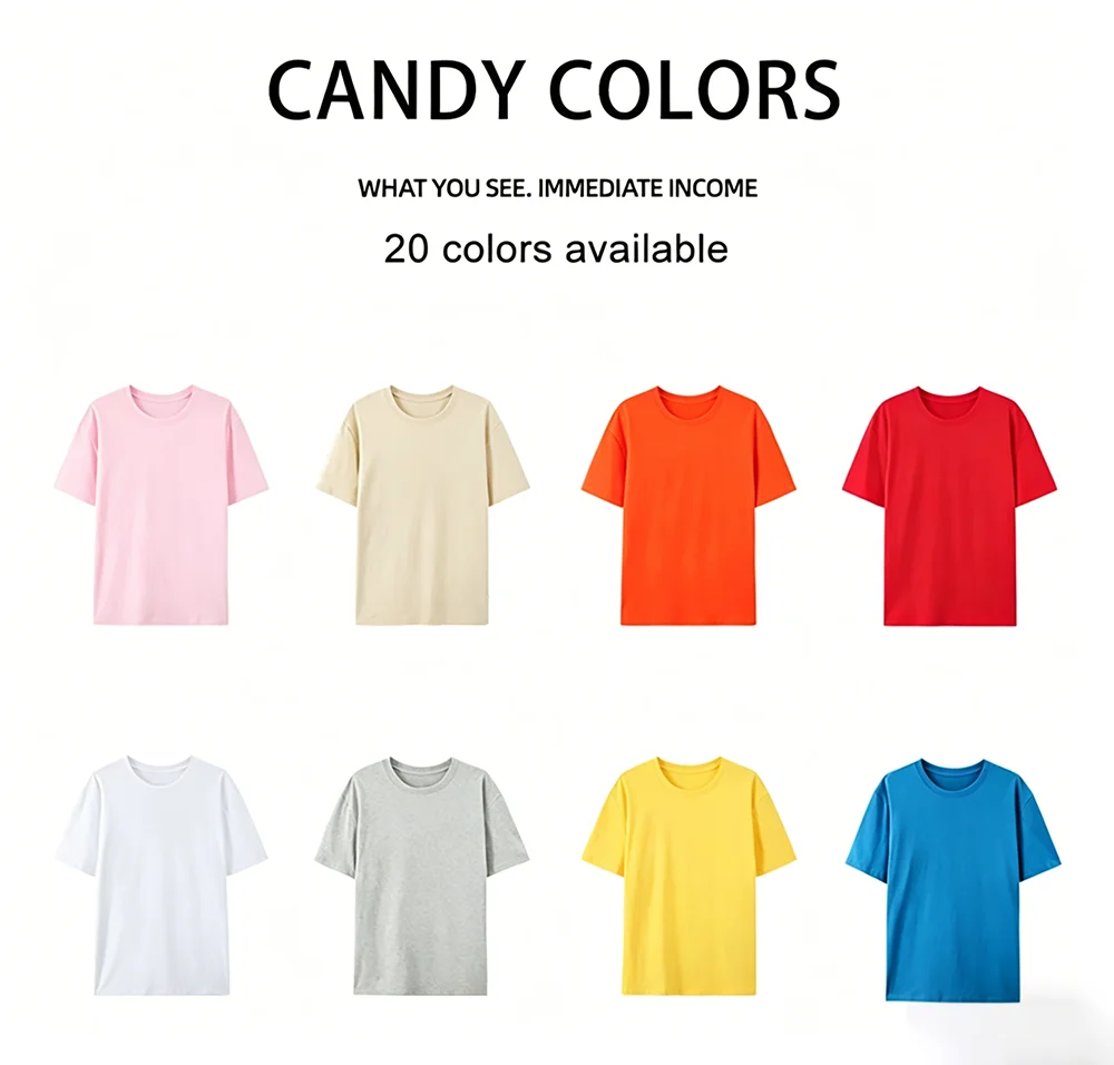 Personalisierte Grafik-Logo-Basics-T-Shirts Vintage Loose Clothing Fashion O-Neck Kurzarm Unisex Sommer 100% Baumwoll-T-Shirt – Detail 12