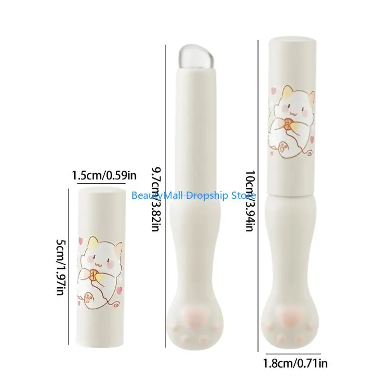 40JD 再利用可能なシリコーンリップブラシアプリケーターリップグロスバームスティックコンシーラー多機能メイクツール蓋付き