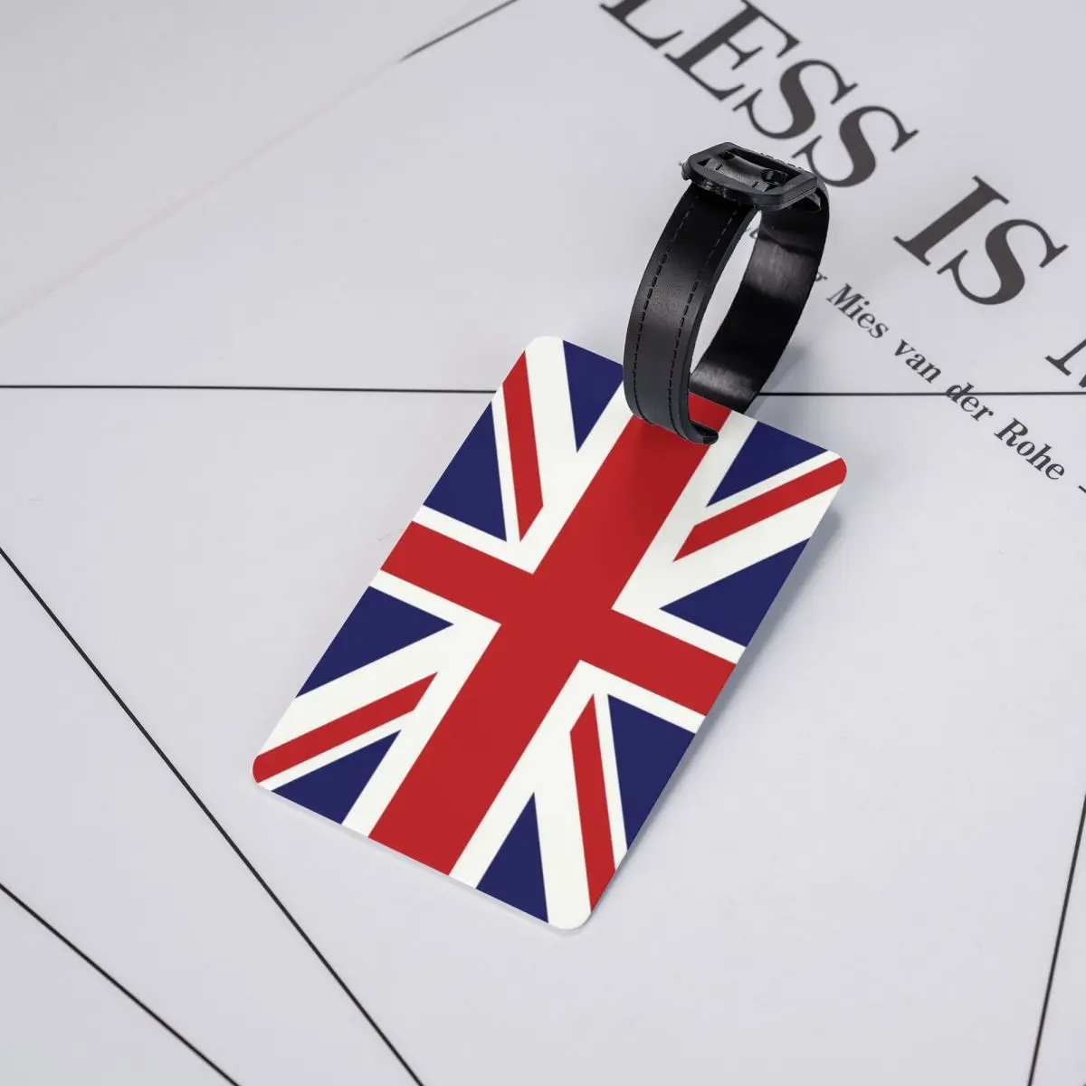 Etiqueta de equipaje personalizada, etiqueta de identificación, cubierta de privacidad, Bandera de Union Jack del Reino Unido