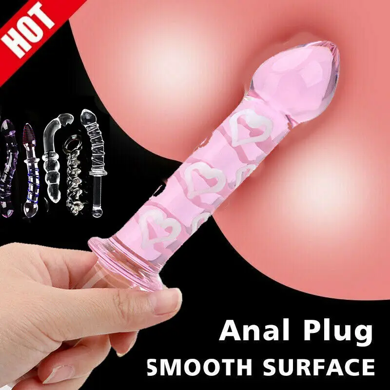 Godemiché Anal en verre transparent pour femme, jouet sexuel pour couple, Stimulation du point G, Massage Vaginal