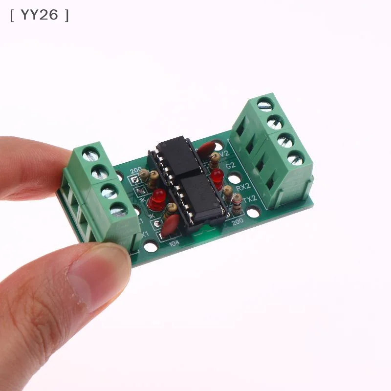 وحدة عزل UART Optocoupler ثنائية القناة مع شريحة 6N137، عازل المنفذ التسلسلي TTL للاتصالات الصناعية #5