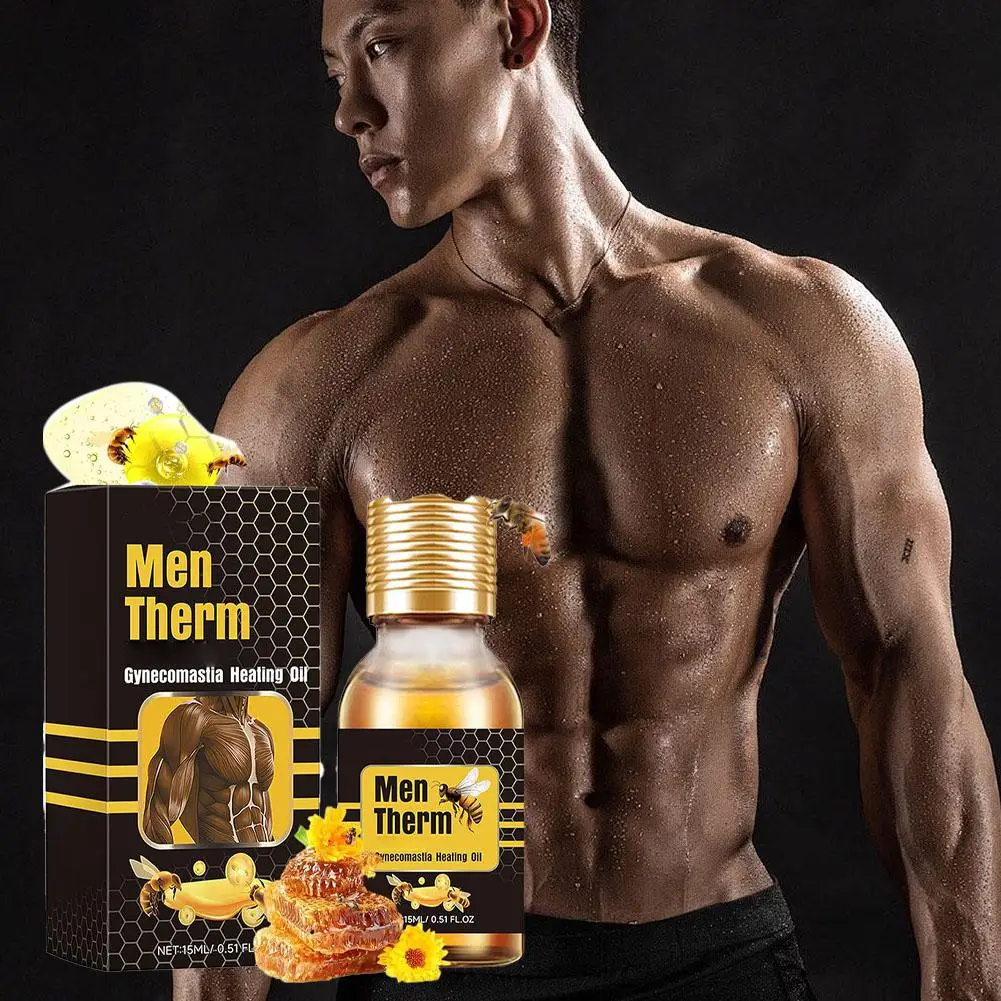 Man Breast Firm Massage Cream Ginger Serum Remove Excess Cream Essence Gynecomastia Tighten Shrink 15ml Effective Fat Oil C G3I7