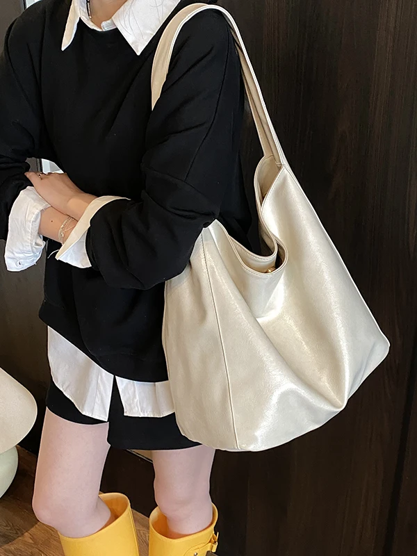 

Large Capaci Tote Bag Women's 2025 New Sle Versatile Single oulder Bag Commuter Armpit Bag Lazy Sle Faionable Bag
