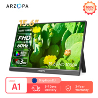 ARZOPA 15.6 inch FHD 1080P Portable Monitor IPS USB-C Mini-HDMI External Second Screen for PC/MAC/Phone/Xbox/PS A1