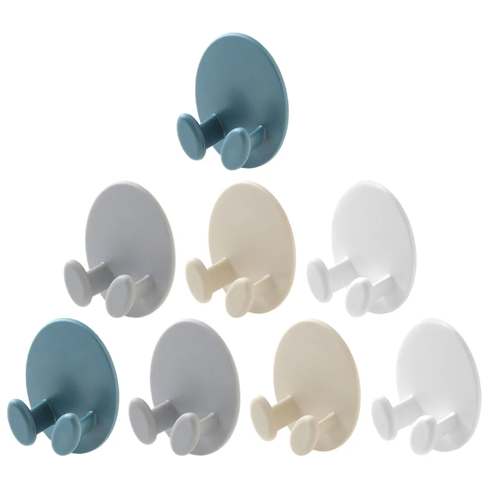 

8pcs Plug Hooks Cable Organizer Wall Storage Brackets Non Punching Self Adhesive Tablet Charging Station Thickened Plastic