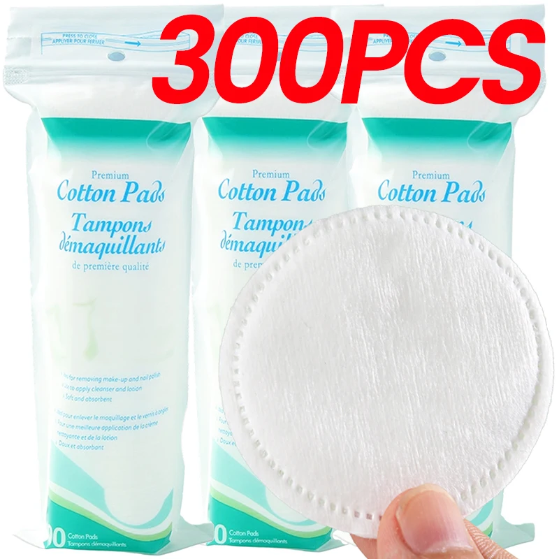 Weiche, kreisförmige Einweg-Make-up-Entferner-Pads, doppelseitige, atmungsaktive Wattepads für die tägliche Gesichtsreinigung, Nagellackentferner