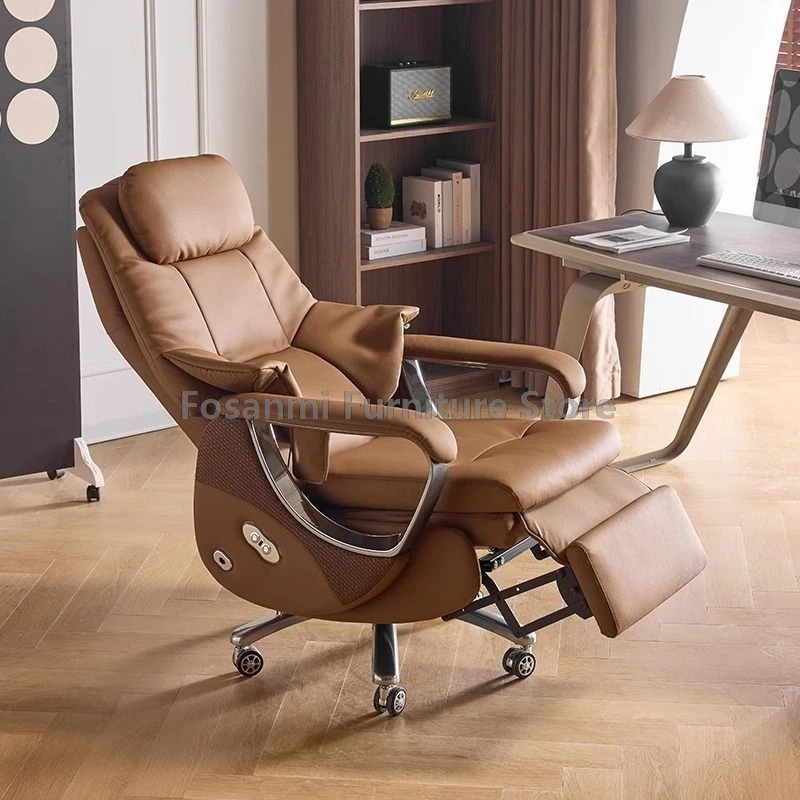 Ergonomic Electric Massage Desk Chair Height Adjustable High Back Office Chair Gaming Computer Chairs with Headrest and Armrests