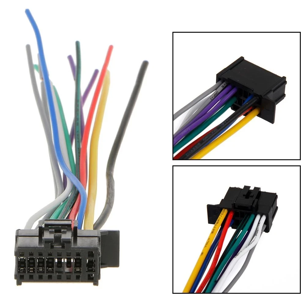 Fotografia 4: 1PC Conector de Áudio de 16 Pinos para Rádio Automotivo, Cabo de Substituição para Pioneer 2350, Estéreo Automotivo de 6.3 Polegadas, Atende ao Código de Cores EIA, Atacado