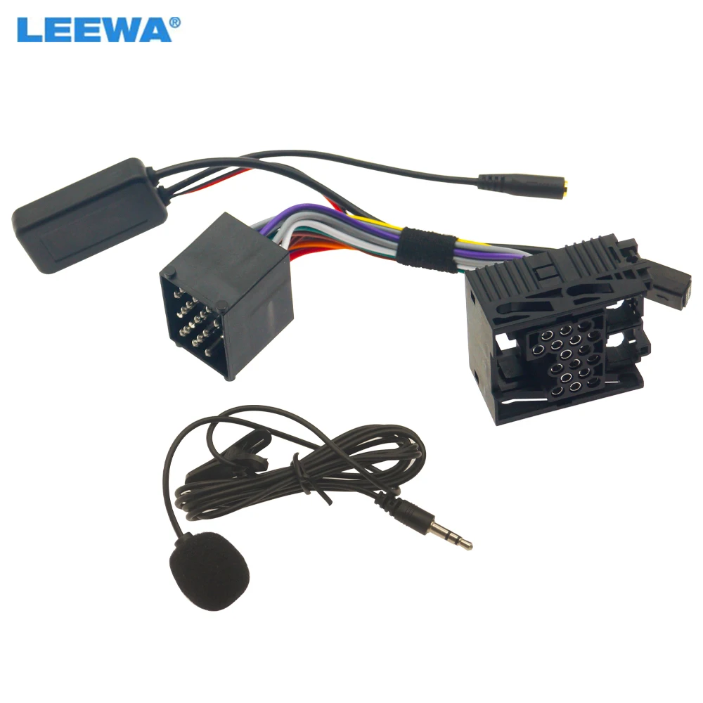 

LEEWA Car AUX-in Audio MP3 Music Adapter For BMW (E46) 320i 320ci 320cic Stereo Bluetooth Module Wire Harness With Micphone