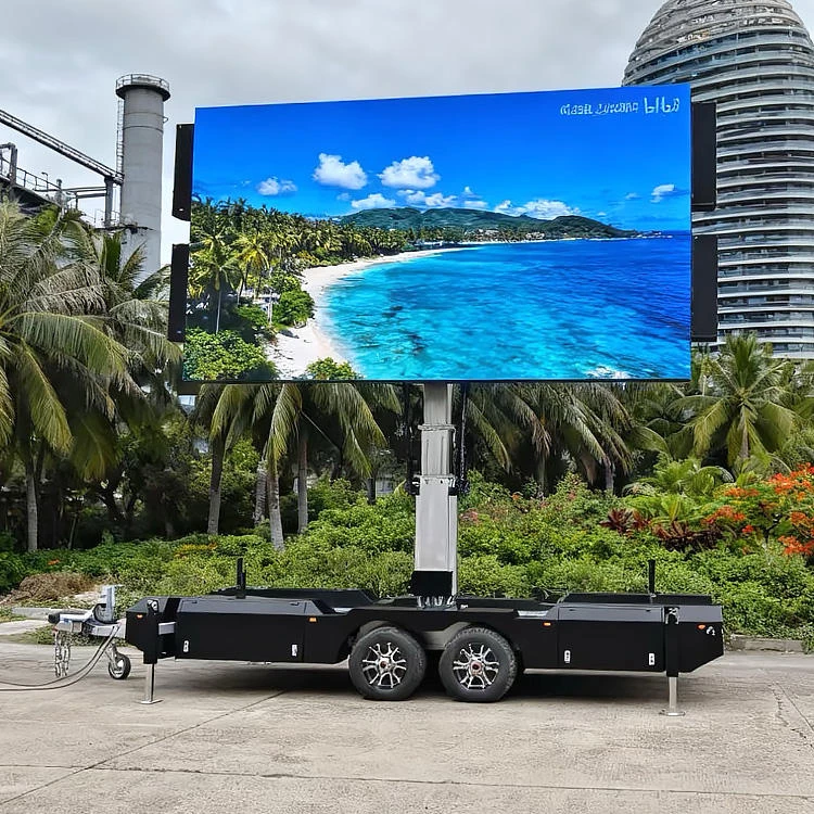 Mobile LED Trailer Display - High Brightness Outdoor Advertising Screen
