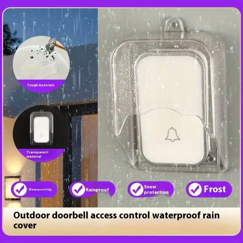 

SIXWGH Universal Acrylic Transparent Doorbell Button Protective Box Waterproof for Outdoor Indoor Use-for House Apartment Hotel