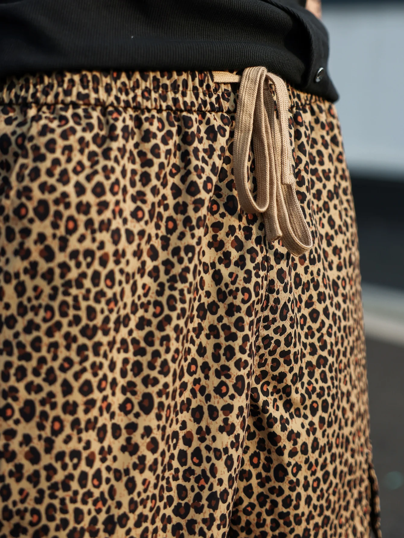 2025 Spring and Autumn American Trendy Fashion Leopard Pattern Spot Casual Work Pants Loose Drop Pants