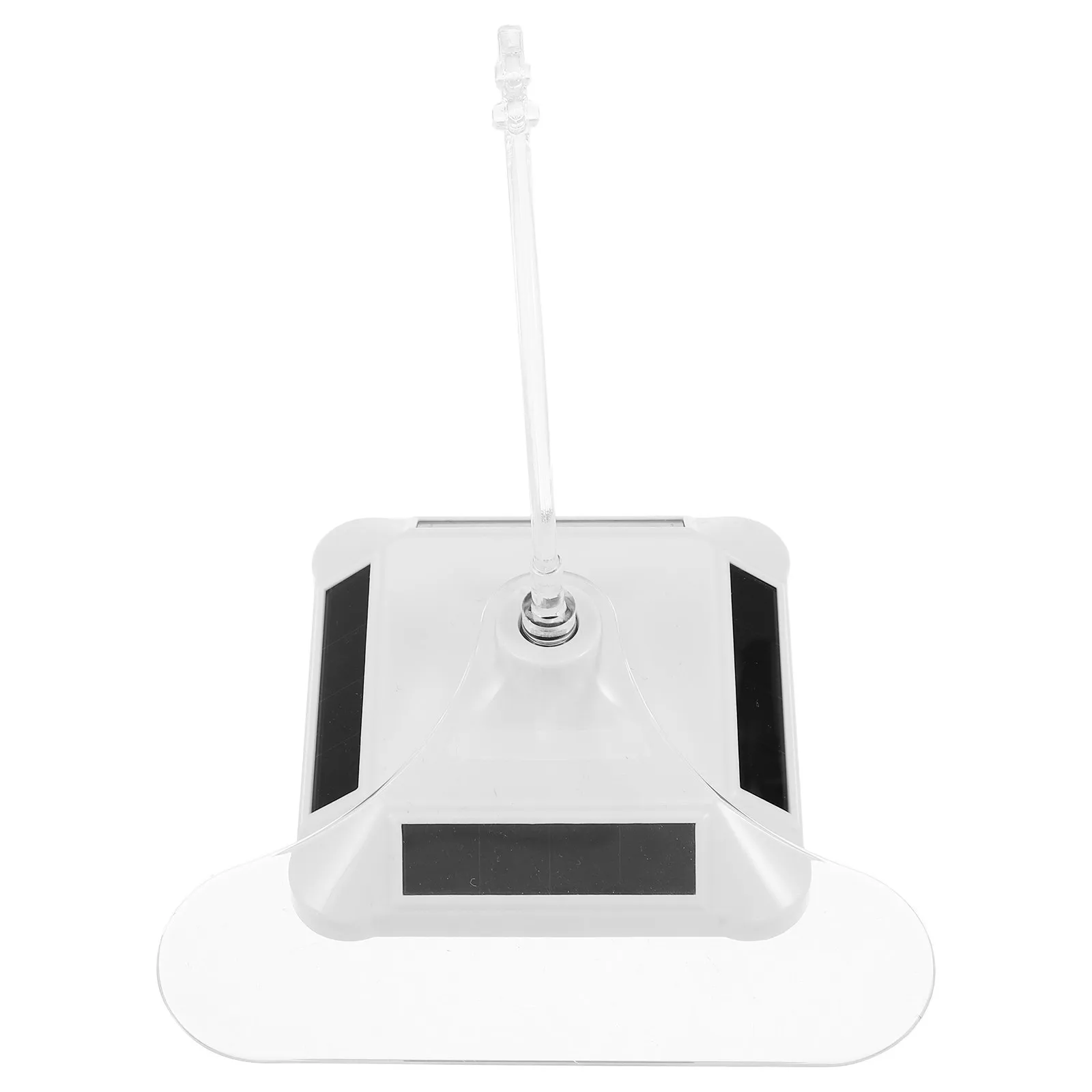 Solar Powered 360 Degree Rotating Display Stand White Motorized Turntable for Jewelry Glasses Watches Showcase Organizer