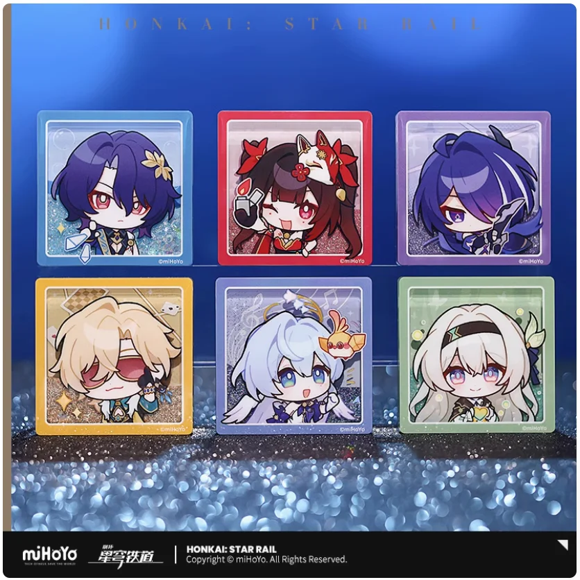 2024 Anime Game Honkai: Star Rail Pom-Pom Exhibition Center Series Quicksand Fridge magnets Jing Yuan Blade Kafka Himeko Gift