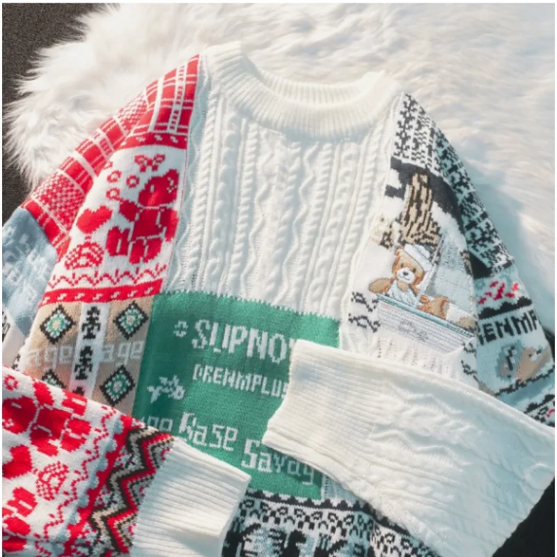 New Autumn and Winter Sweater for Women Thickened Loose and Fashionable Round Neck Long Sleeves Versatile Knitted Sweater