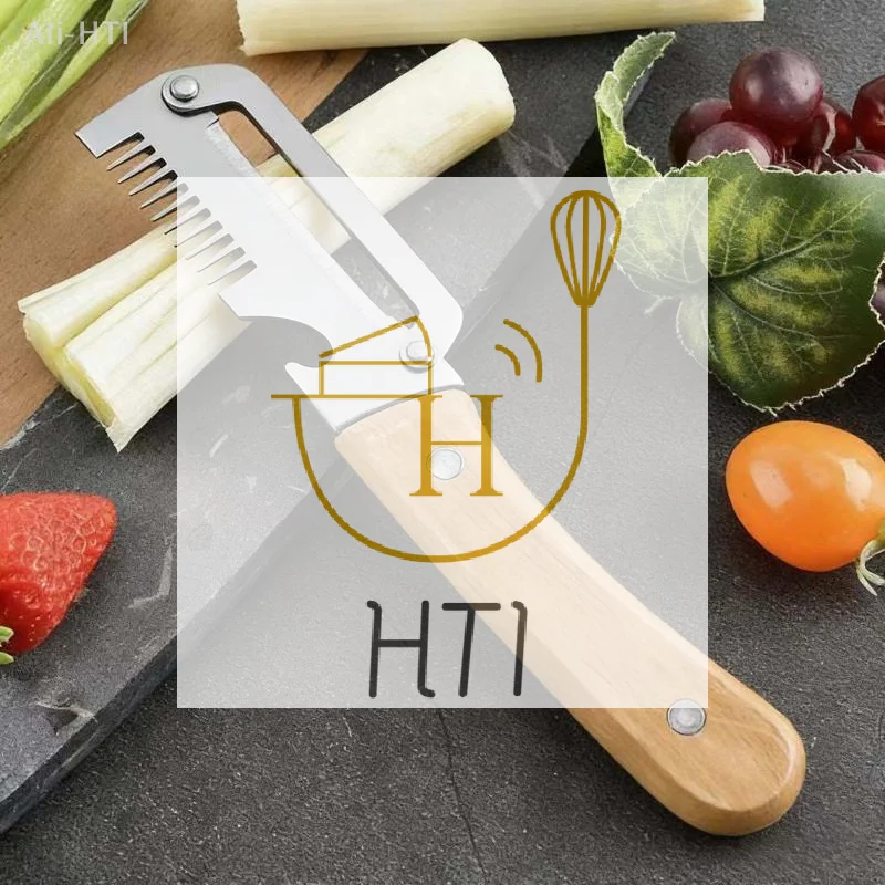 

For Kitchen, Ultra-Sharp Stainless Steel Blade With Wooden Handle And Bottle Opener Multi-Functional Vegetable Peeler