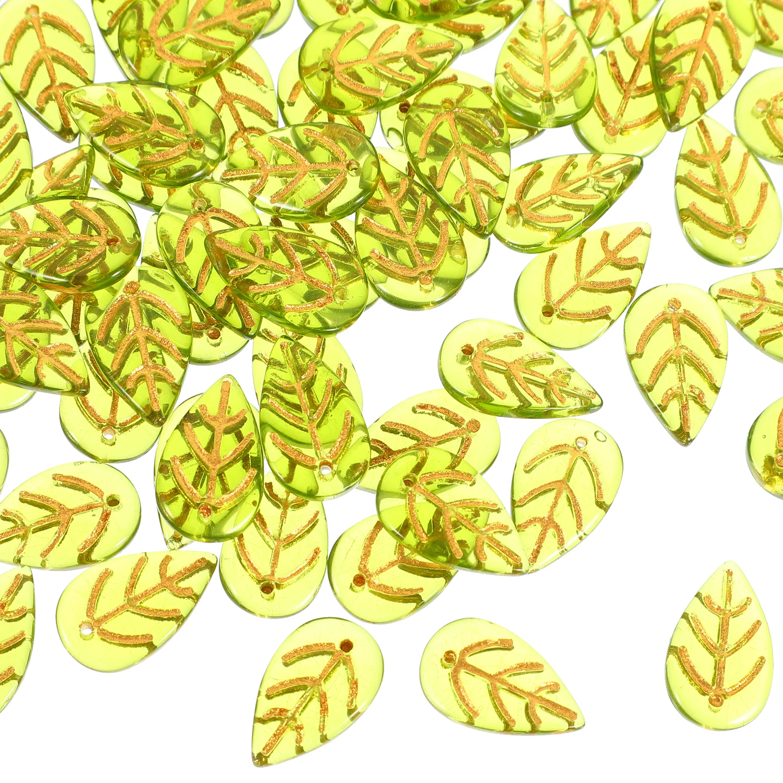 

100 Pcs Pendant Necklace Charms Jewelry for Bracelet Making Leaf Pendants Bracelets