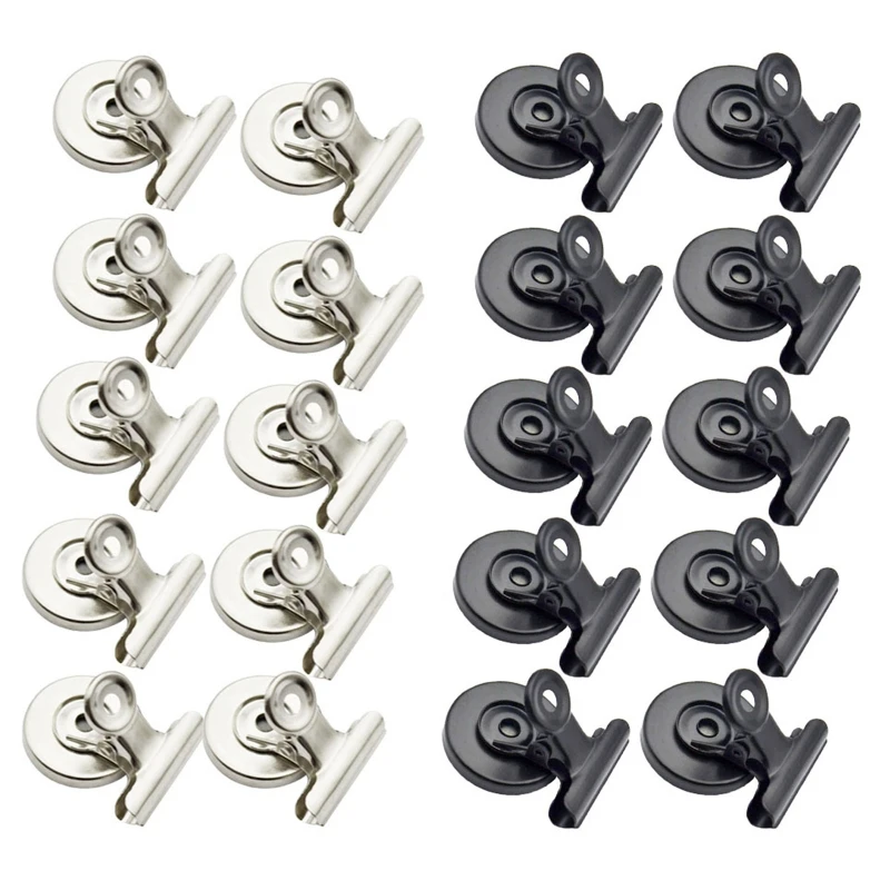 10 Pcs Clips Strong Fridge Magnets Clips Heavy Duty Clips for Refrigerator Whiteboard Photos Display QXNF