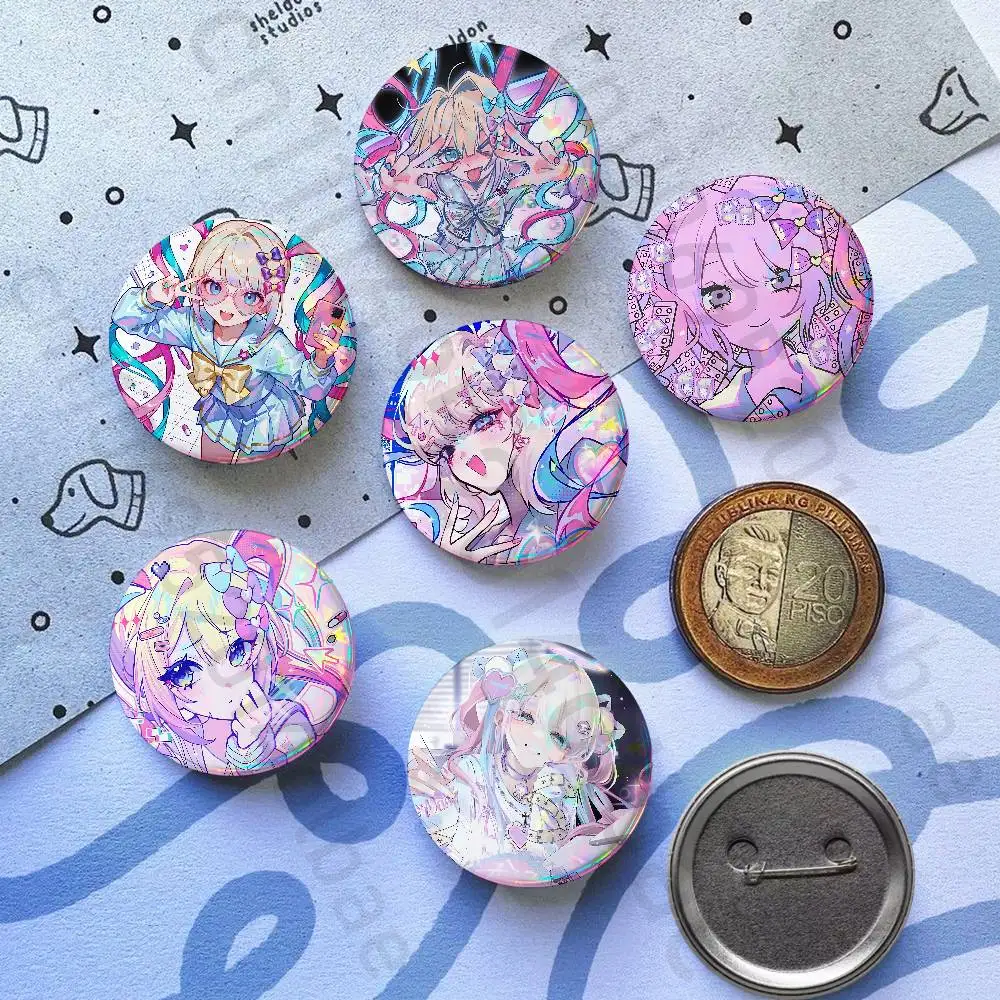 

K-Kangel Needy Streamer Overload 25mm 75mm 44mm 58mm 32m Coin Badges Personalized Handmade Round Brooches Pins Accessory