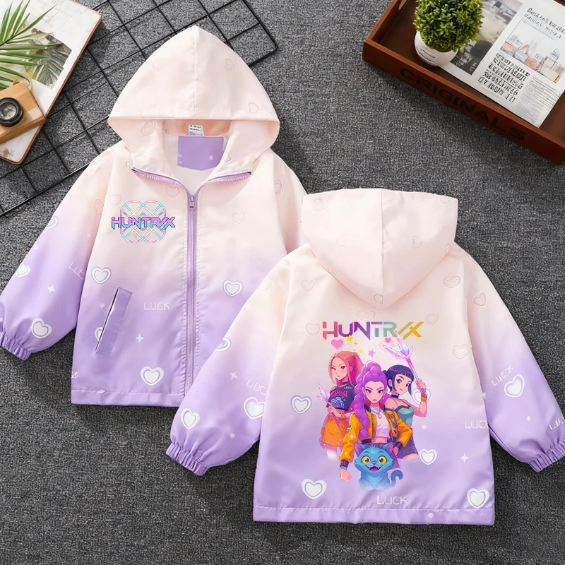 

2025 New KPop Demon Hunters Jacket Coats Autumn Girls Fashion Casual Sweatshirt Children Sports Tops Cute Leisure Clothing Gift