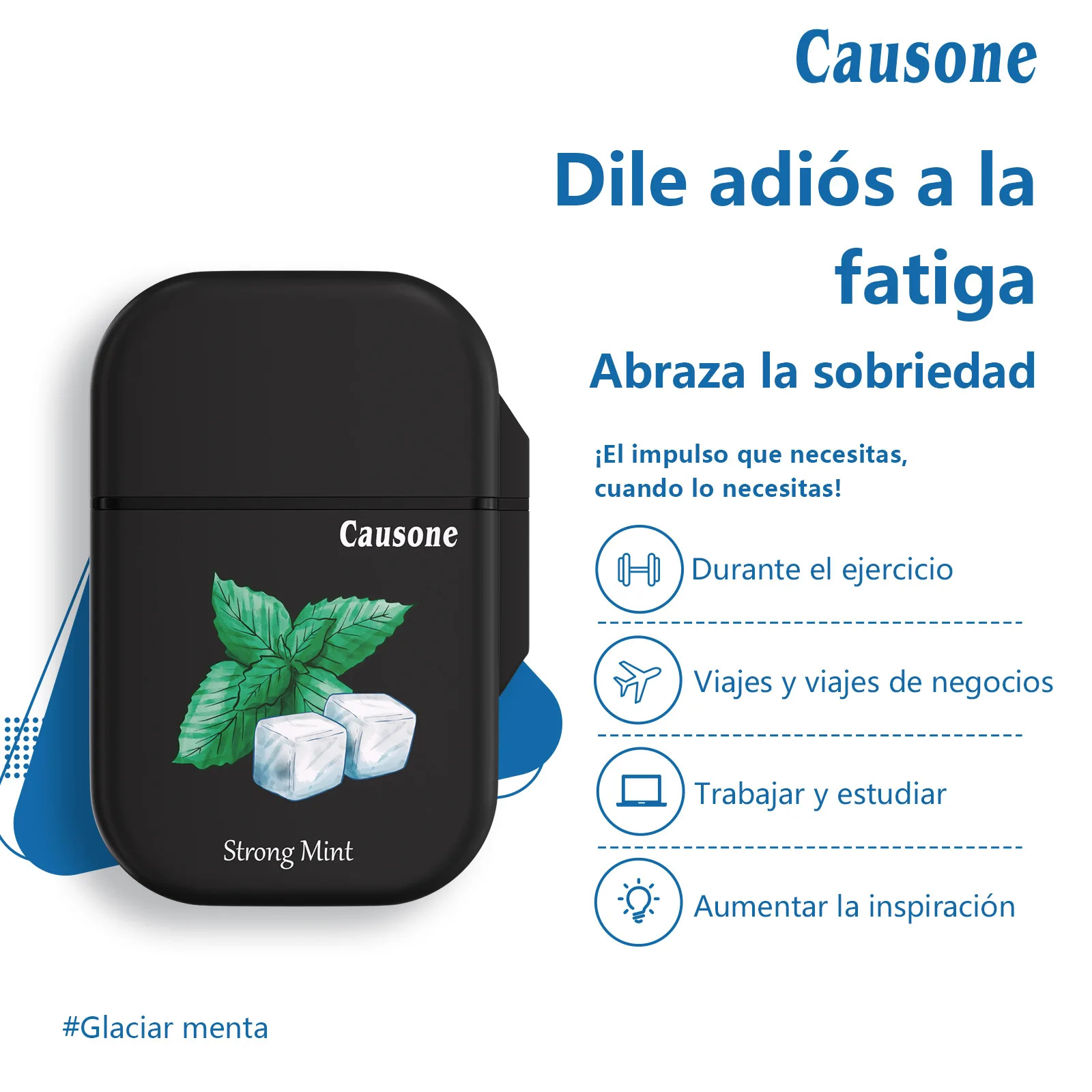 Cross-border exclusive CAUSONE double-hole flip-top nasal cooling stick with replaceable core for refreshing the mind