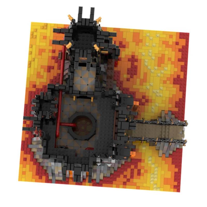 3262 부품 MOC 중세 검은 용 바위 성 건축 블록 레트로 건축 모델 디스플레이 장난감 어린이 DIY 조립 선물