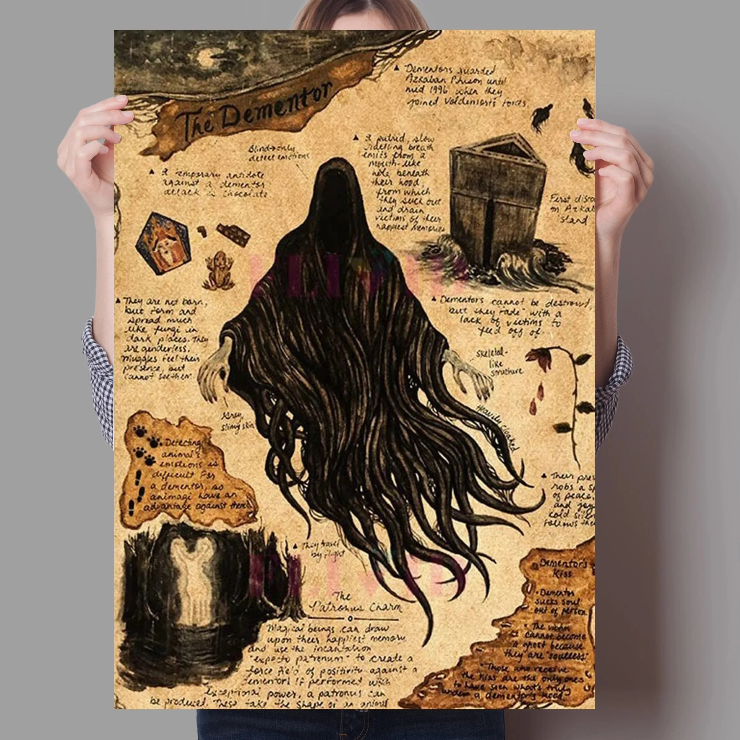 علم الأعشاب السحري للهالوين خمر رعي يونيكورن المشارك Dementor التنين الرسم على لوحات القماش الجدارية الديكور ديكور غرفة المطبخ