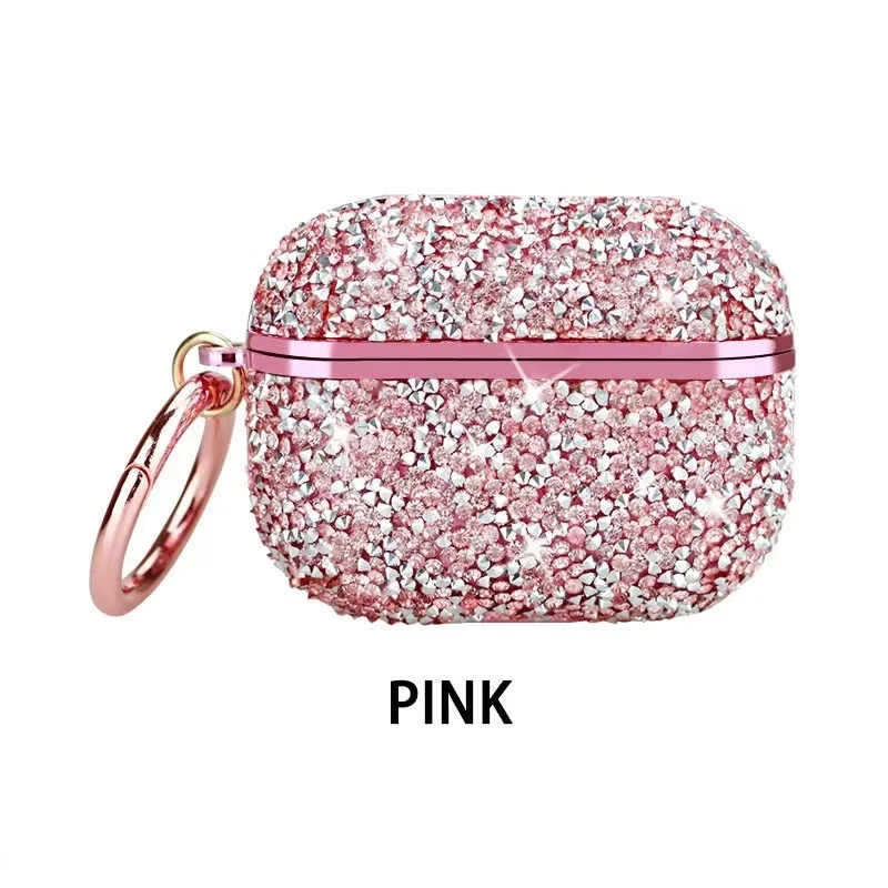 ثلاثية الأبعاد لطيف بلينغ الماس الحال بالنسبة Airpods 4 3 2 1 Pro2 سماعة لاسلكية تعمل بالبلوتوث سماعة اكسسوارات غطاء واقٍ مزخرف لهاتف آيفون