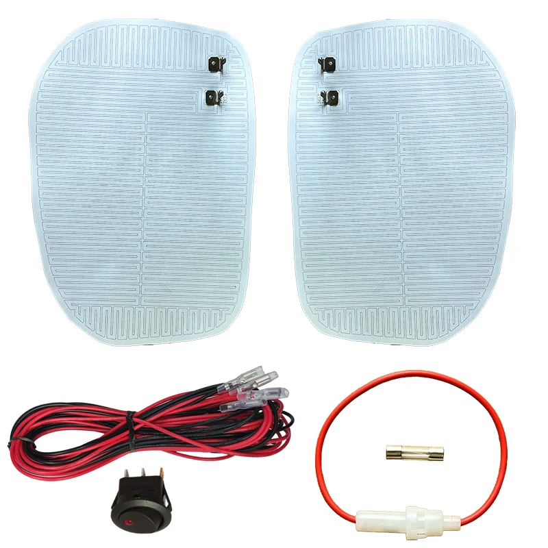 (T07) 18.5CMX13CM Car Side Rearview Mirror Heating Pad/ Quick Remove Ice/Frost/Rain/Fog /DC 12V/High Quality/Safe Driving