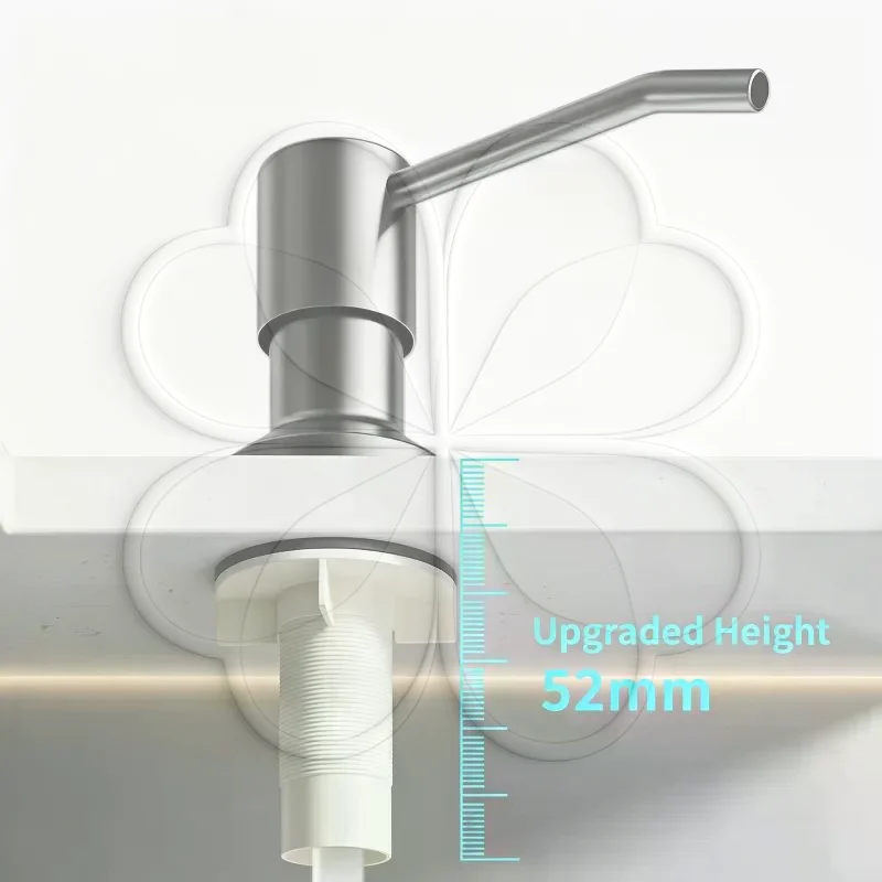 Easy Install Stainless Steel Sink Soap Dispenser 1Pcs Manual Press for Kitchen Dishwashing Liquid Hand Soap Use