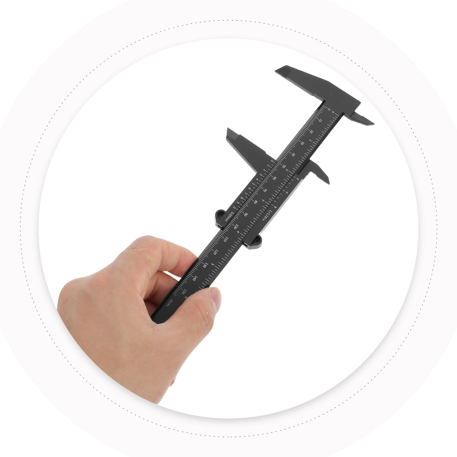 

4pcs Portable Plastic Caliper 15cm Metric Measuring Tool Woodworking Garage School Caliper 6 Inch Pocket Mm
