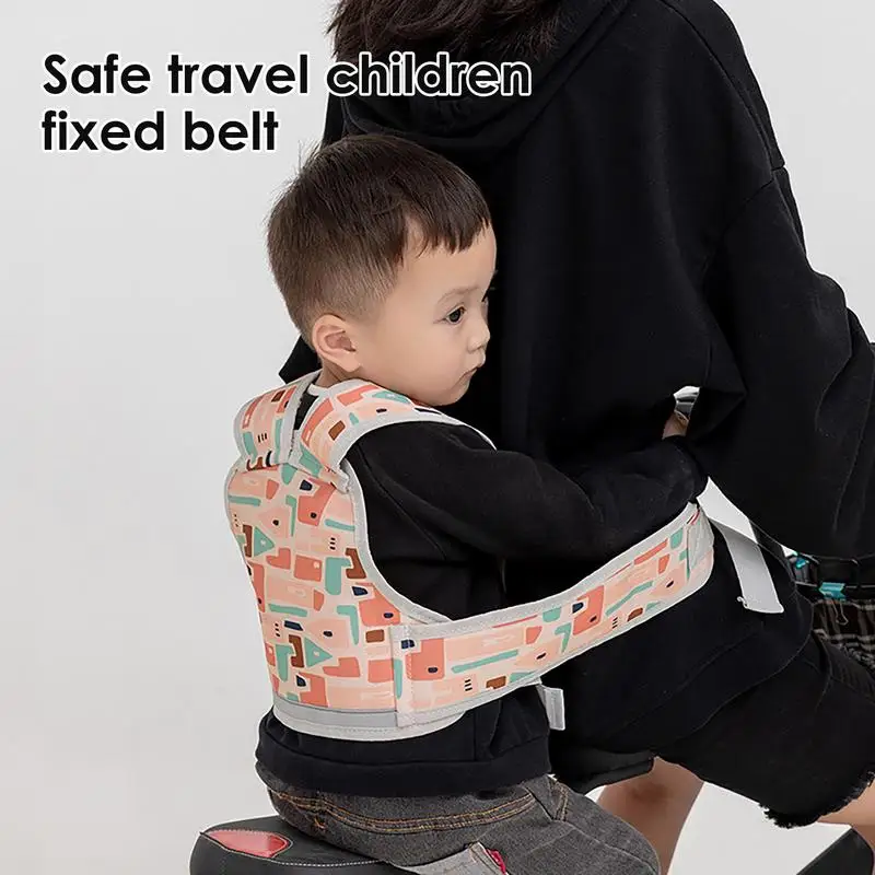 Adjustable Toddlers Motorcycle Safety Seat Belt For Kids Breathable Shoulder Straps Seat Harness With Reflective Design supplies