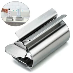 Bathroom Accessories Set Rolling Toothpaste Squeezer Tube Toothpaste Dispenser Toothbrush Holder Rack Stainless Steel Dispenser