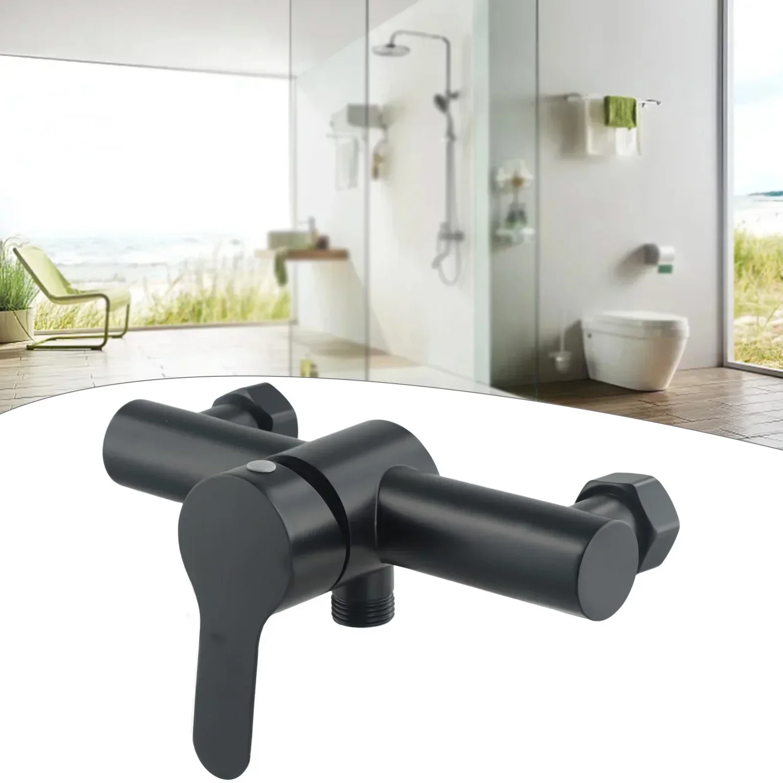 Mixer Valve Shower Faucet 304 Stainless Steel Black G1/2in Lifting Type 1 X For Most Shower Quality Is Guaranteed