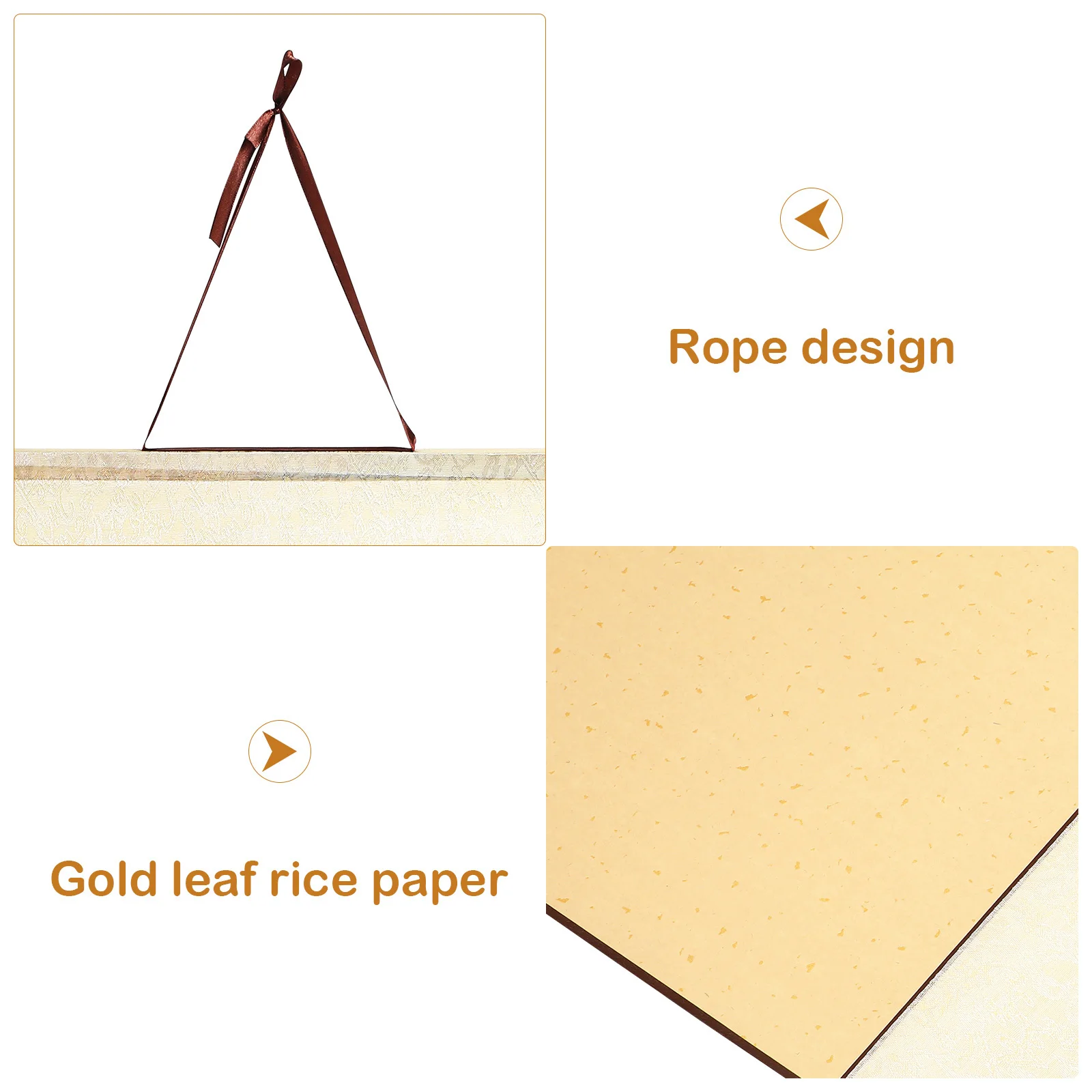 

Blank Calligraphy Scroll Paper Premium Vintage Style for Writing Brush Art Home Office Decoration Kids Practice Chinese Painting