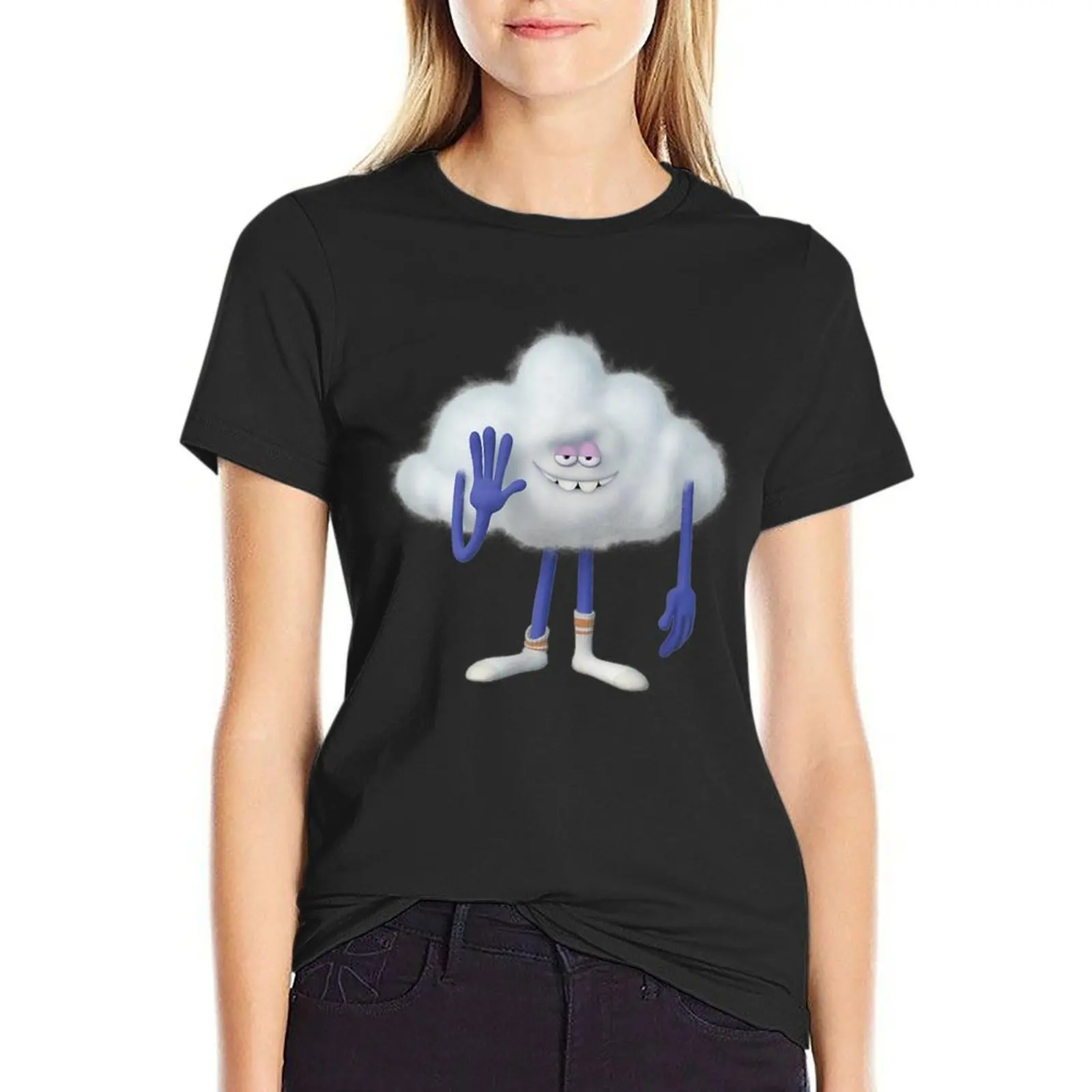 Camiseta Trolls World Tour Hey Cloud Guy para mujer, tops lindos, ropa estética de anime, ropa hippie, camisetas lindas