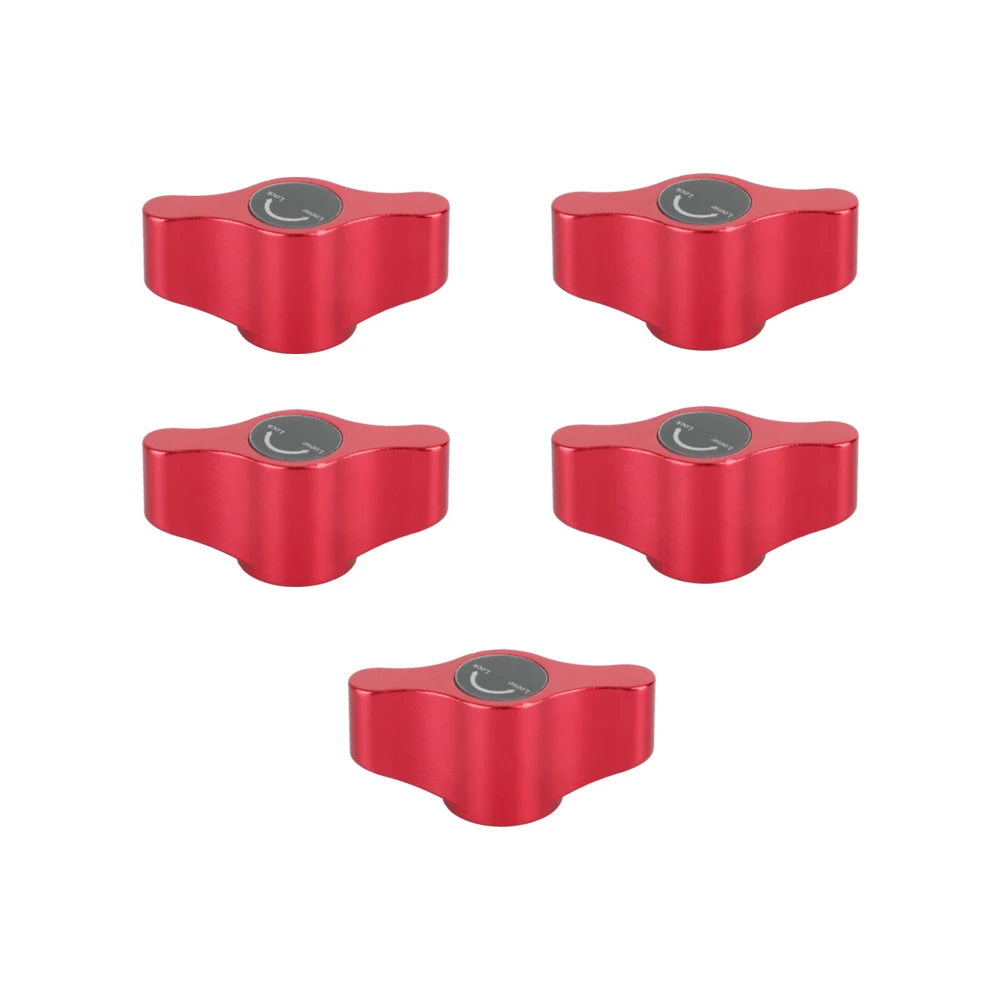 HDRIG 5Pcs Aluminum M5 Screw Mount Female Screw Adapter Hand Wrench Adjustable Clamp Locking Screw Adapter Camera Photography