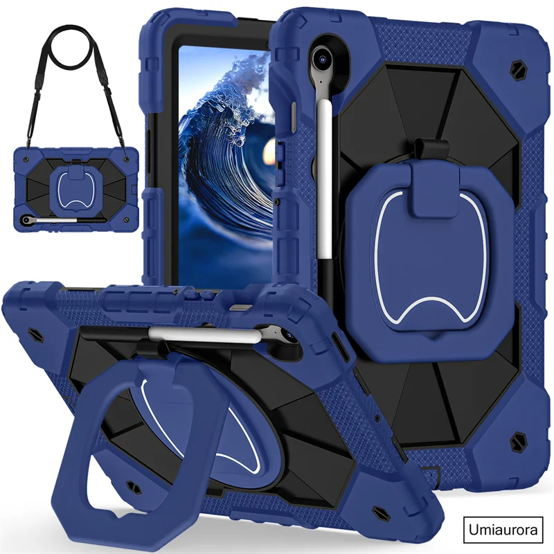 

For Samsung Tab S9 11" S10 FE 10.9 inch SM-X520 SM-X510 X710 Hand Ring Stand Strap Tablet Case Cover Shockproof PC Rugged Funda