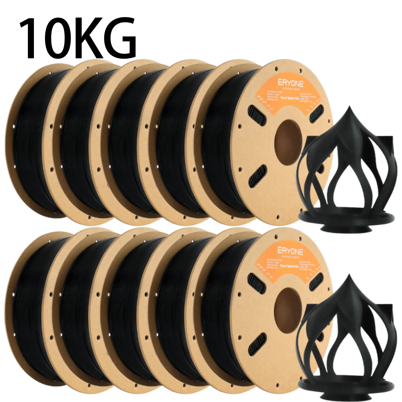 Filament ASA Hyper Speed ERYONE 10KG pour imprimante 3D 1,75 mm +/-0,03 mm, filament d'impression 3D ASA rapide, ASA Hyper Speed