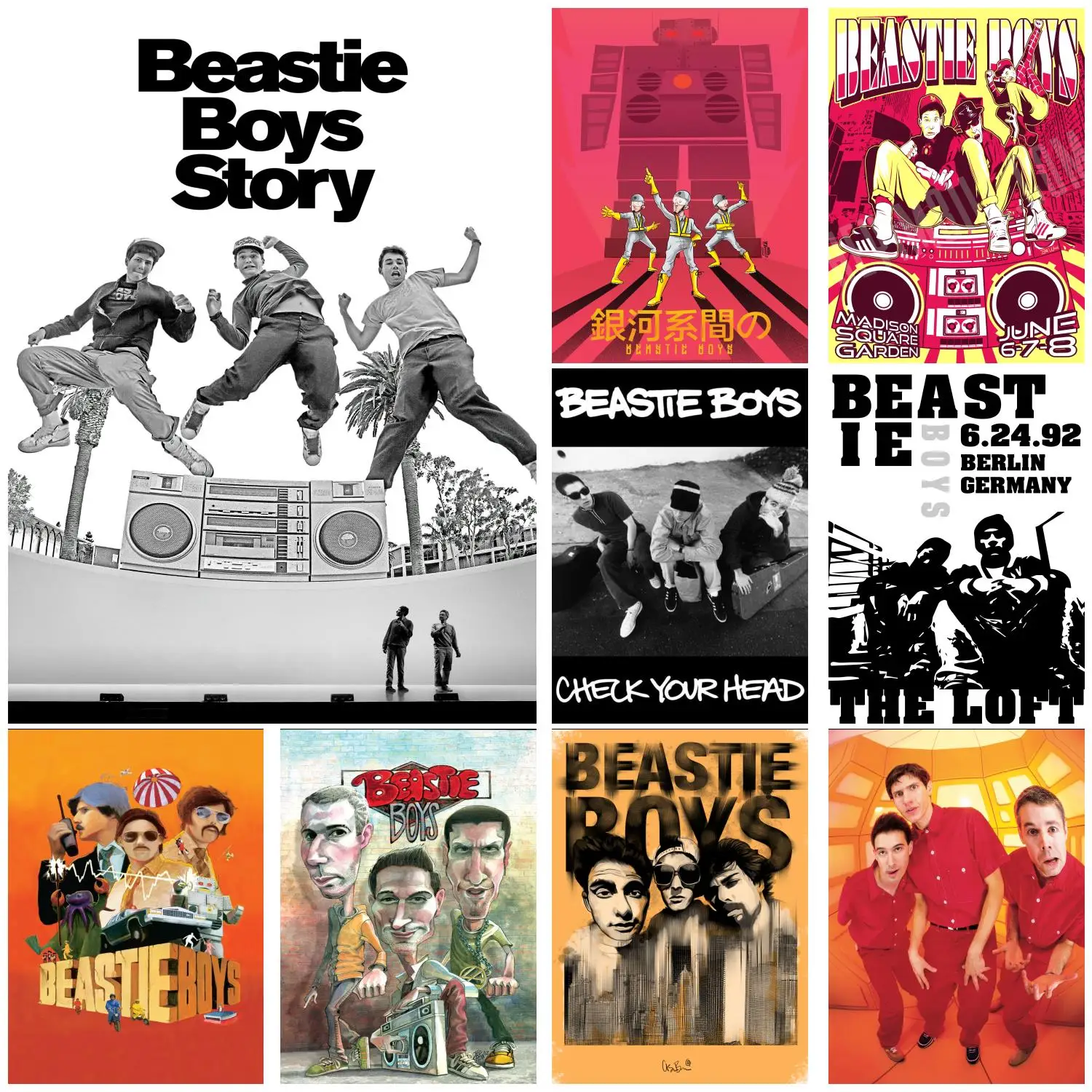 beastie boys Anime Video Game Canvas Art Poster and Wall Art Picture Print Modern Family bedroom Decor Posters