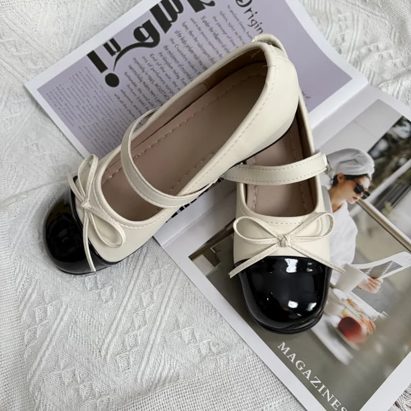All Match Female Preppy Chic Patent Leather Square Toe Mary Janes Comfortable Casual Shoes for Party Shopping Daily view 3