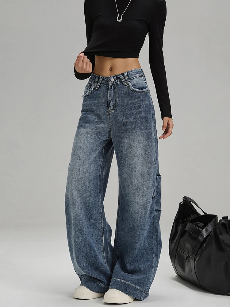 2025 outono inverno feminino americano retro denim calças compridas y2k 2000s baggy jean japonês harajuku masculino jean jeans de alta qualidade