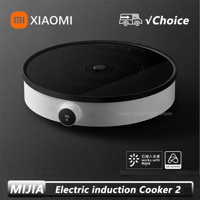 

Xiaomi Mijia Electric Induction Cooker 2 Adjustable Heat 99Levels Flames Multifunctional OLED Screen Work with Mi Home APP
