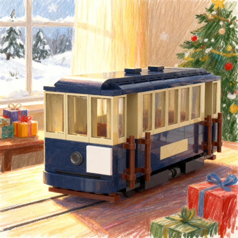 

335pcs MOC Metropolitain Streetcar City Trains Model Building Blocks Construction Christmas Gifts Toys Idea Education Brick