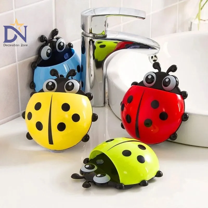 Cartoon Bathroom Toothbrush Toothpaste Storage Rack Seven Stars Ladybug Animal Insect Toothbrush Holder Toothbrush Holder Cup