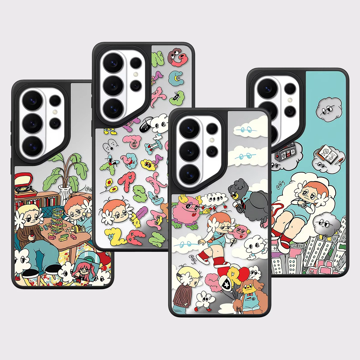 608224 Mirror Surface Magnetic Phone Cover for Samsung Galaxy S23 S24 S25 S26 Ultra S26+ Plus Case