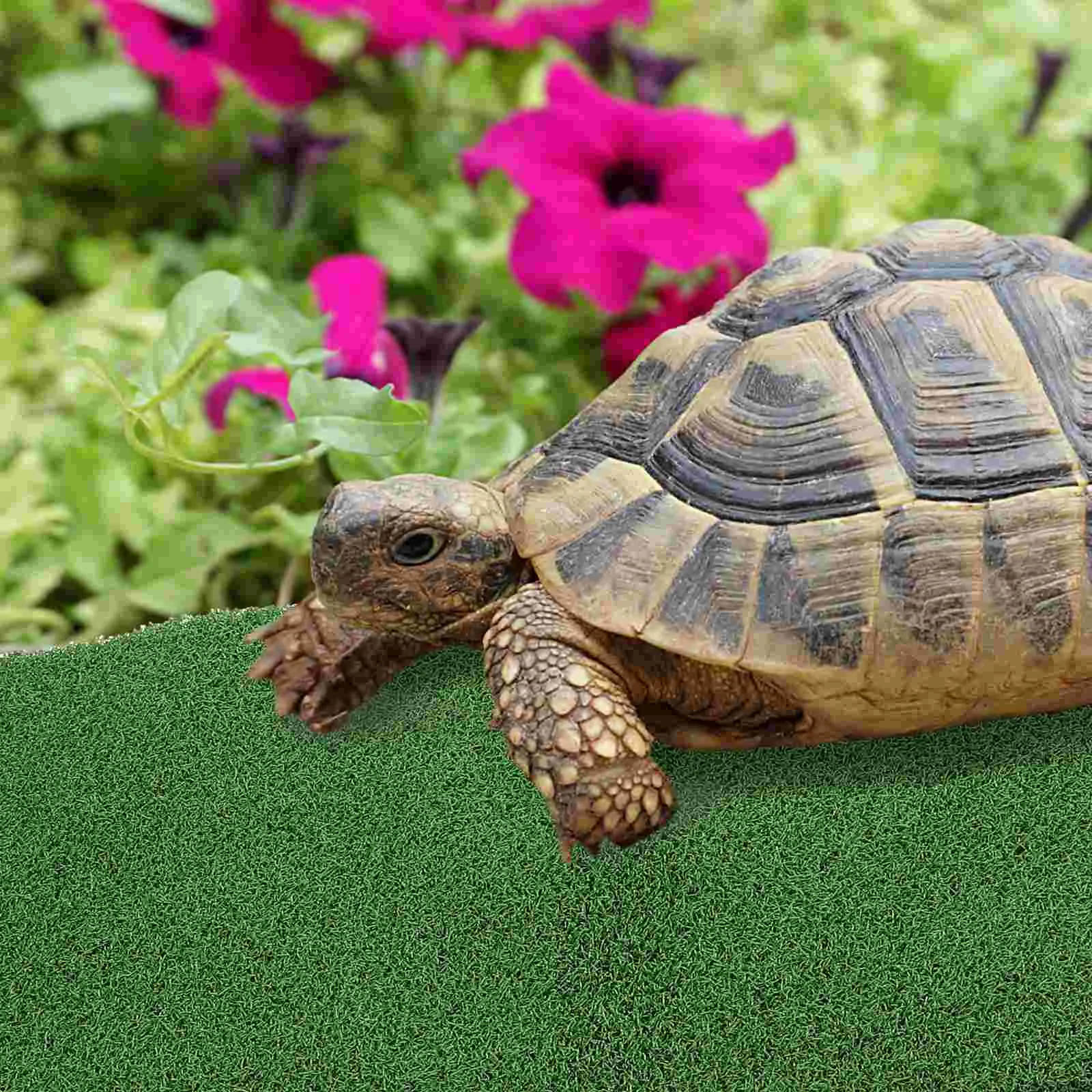 Simulation Turf Fake Floating Tortoise Dock Ledge Turtle Basking Platform Plastic Artificial Cushion Home Landscaping