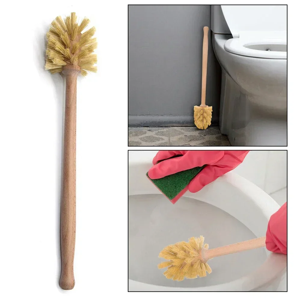 Toilet Brush Wooden Bathtub Brush Toilet Brush Cleaner With Long Handle Flexible Cleaner Bathroom Brush Bathroom Accessories